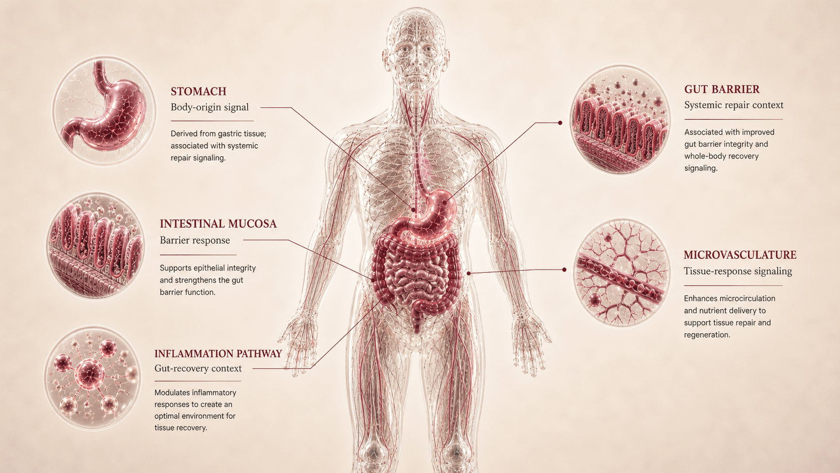 BPC-157 anatomical canvas