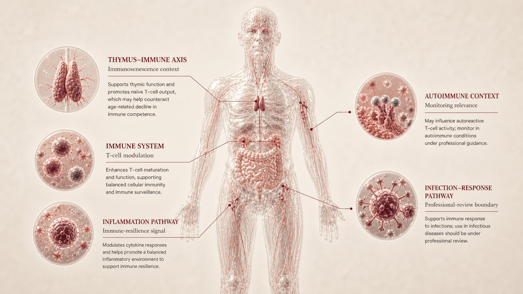 Thymosin Alpha-1 anatomical canvas