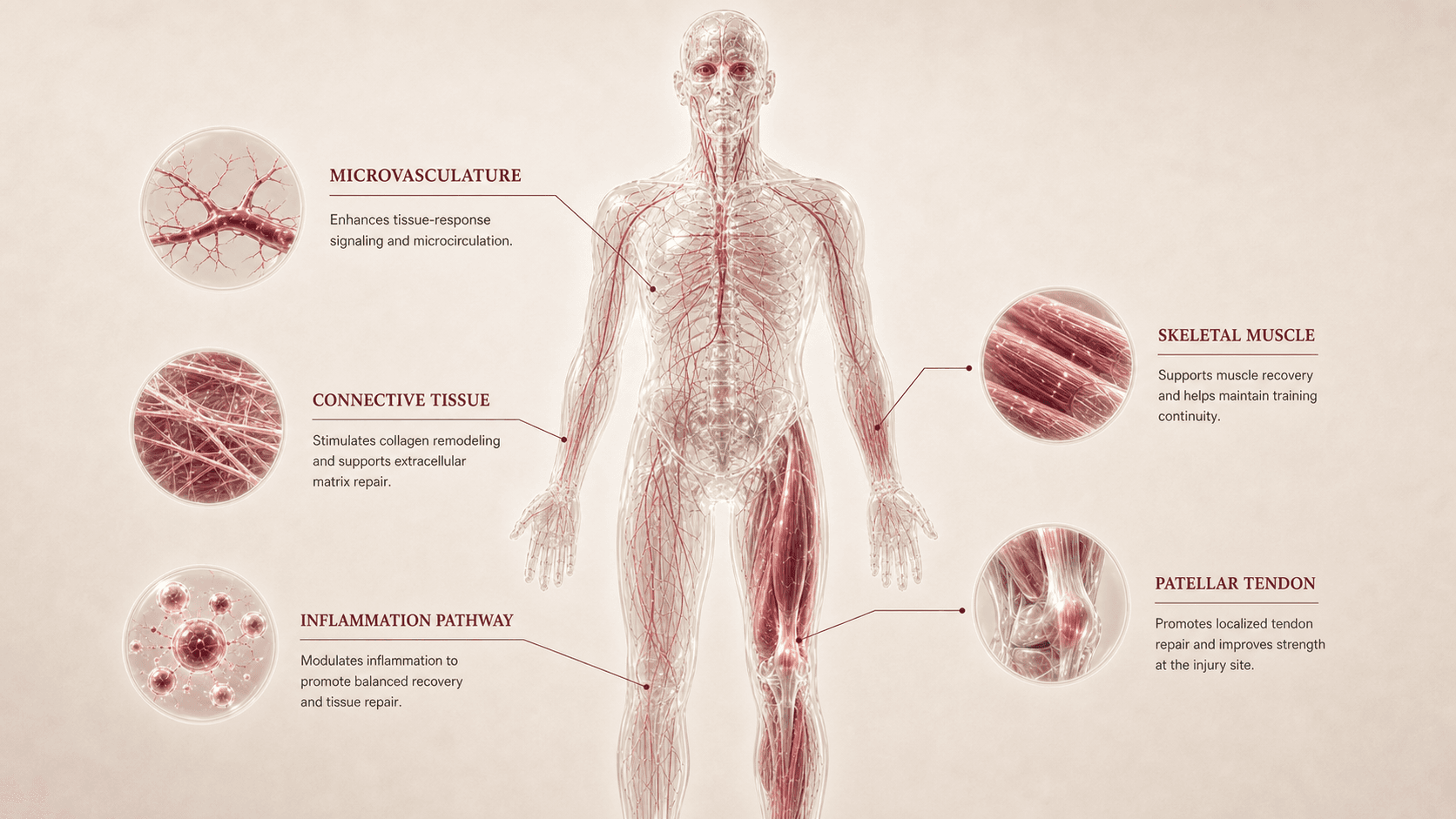 BPC-157 anatomical canvas