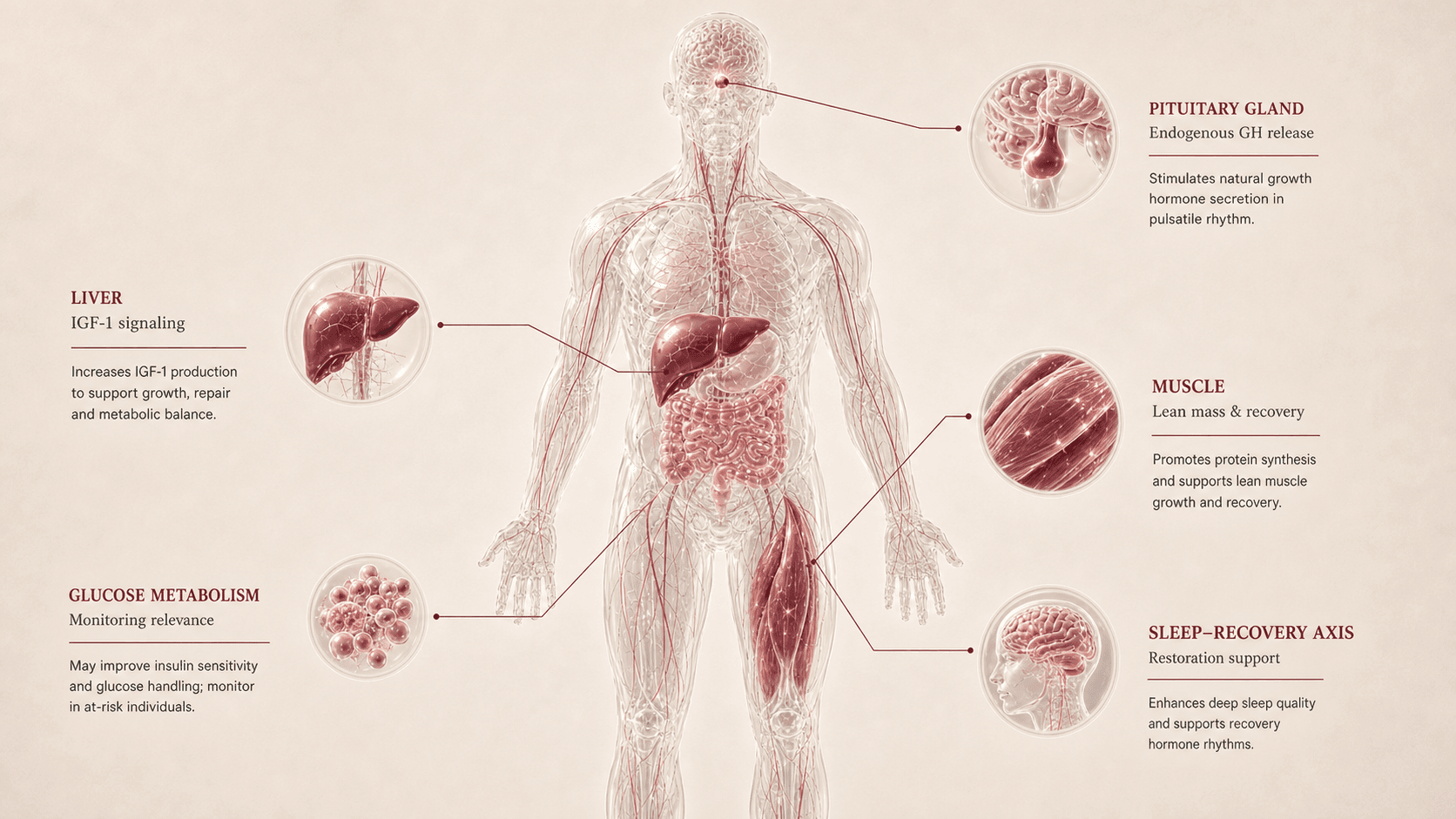 Sermorelin anatomical canvas