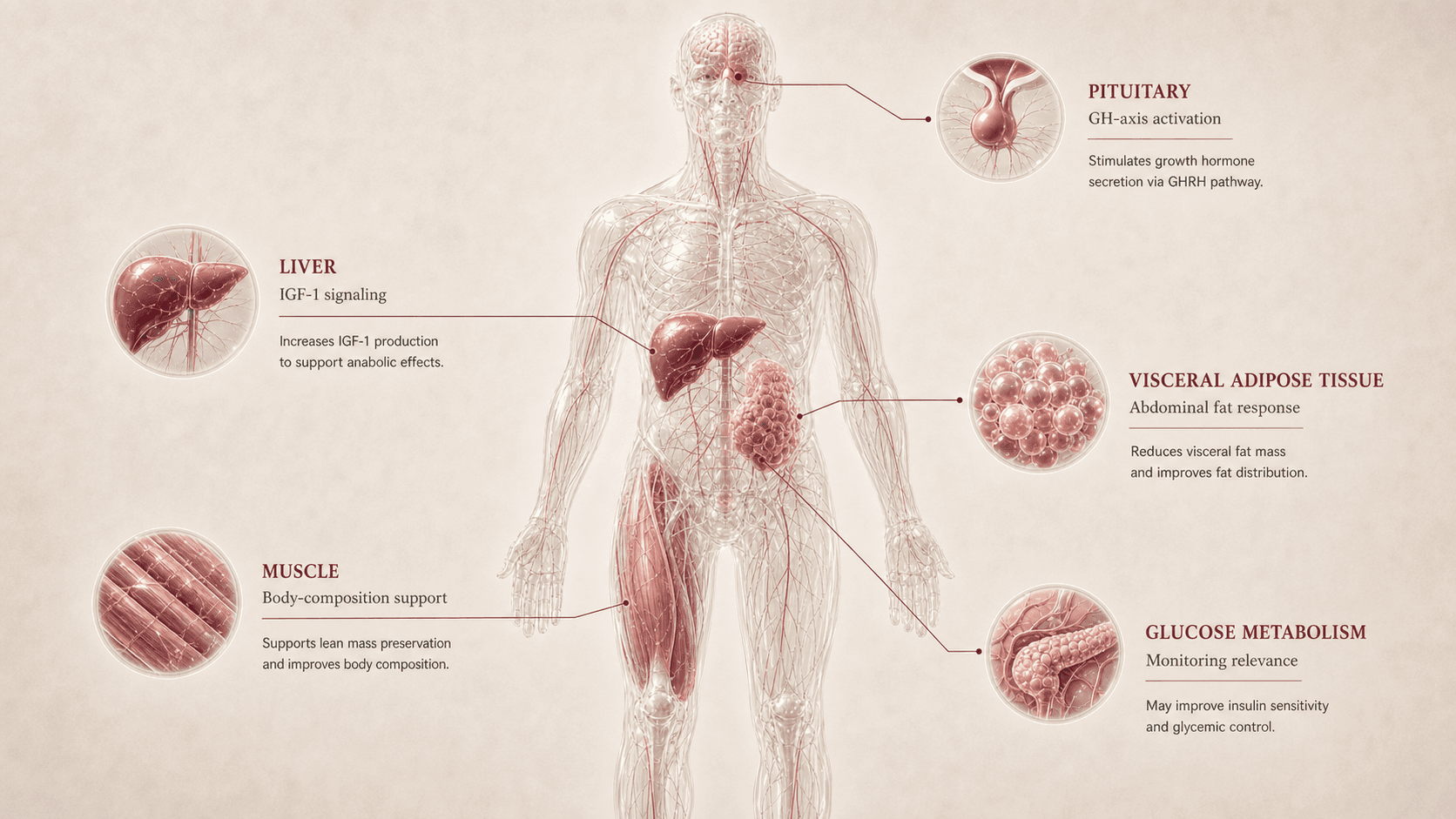 Tesamorelin anatomical canvas