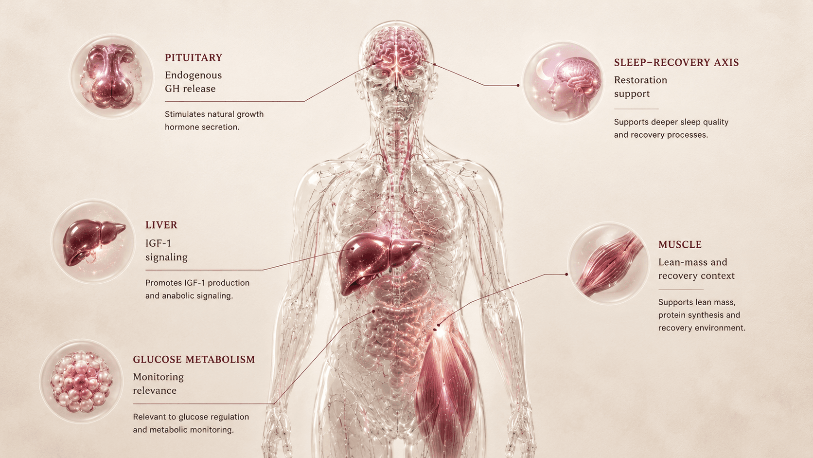 Sermorelin anatomical canvas