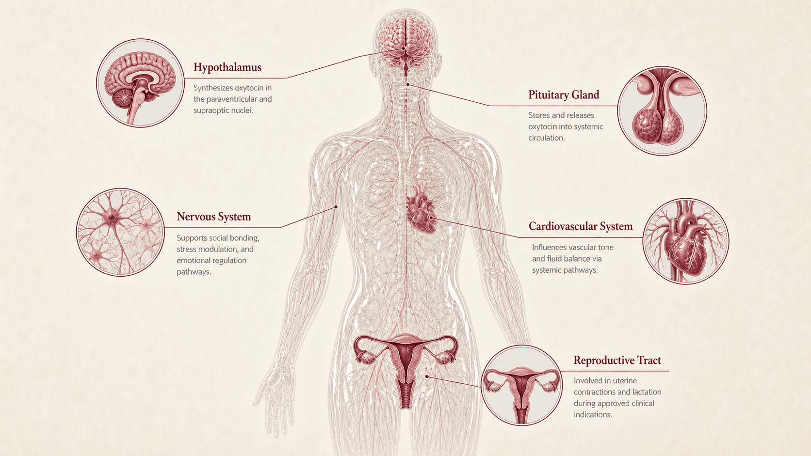 Oxytocin anatomical canvas