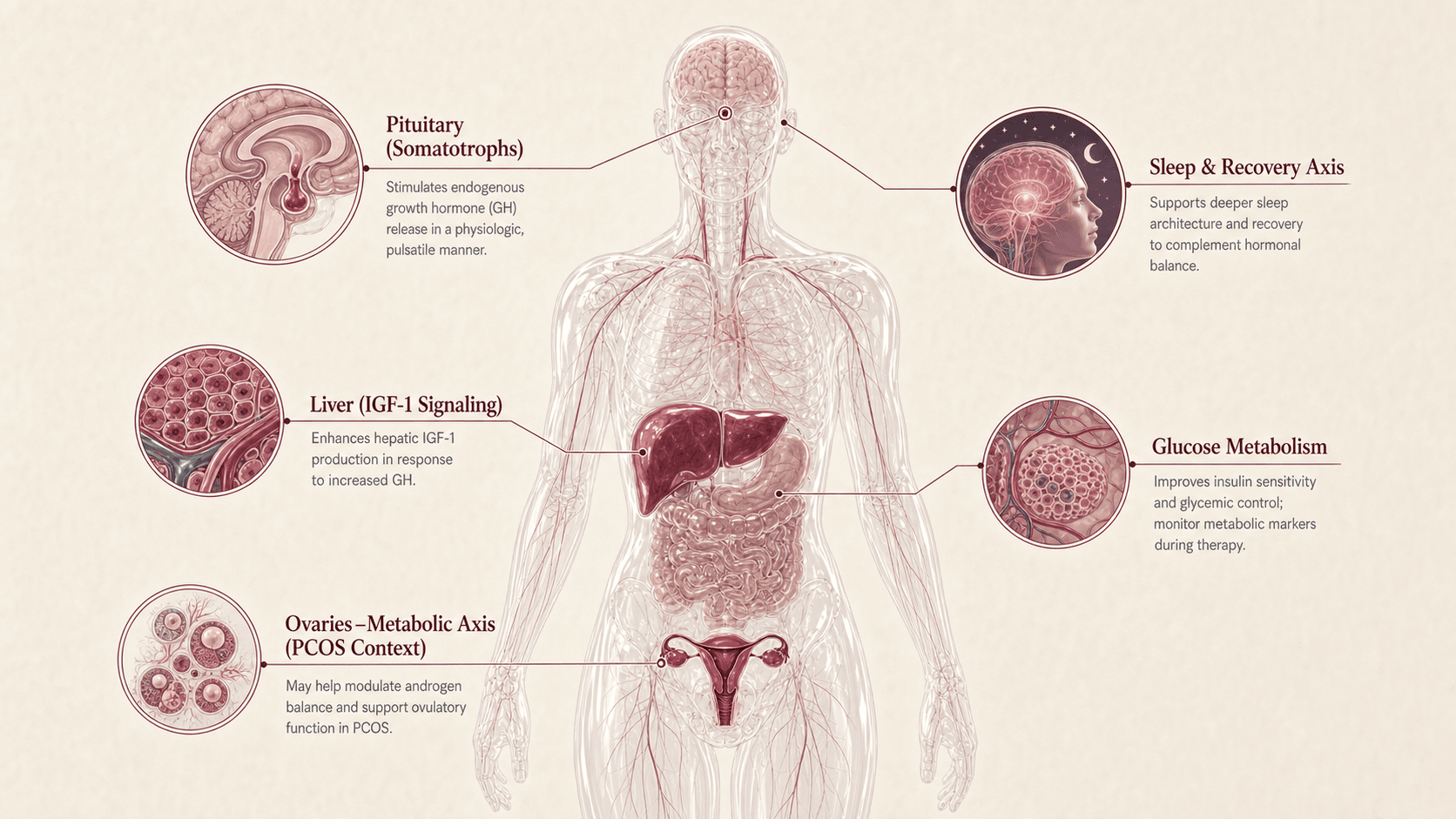 Sermorelin anatomical canvas