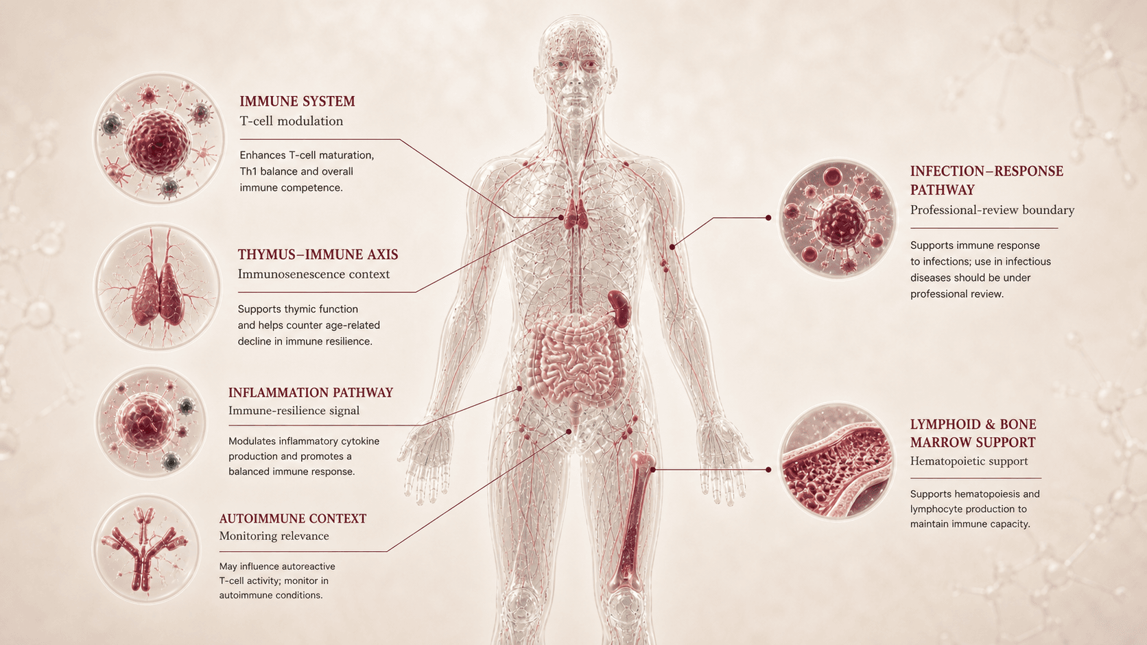 Thymosin Alpha-1 anatomical canvas