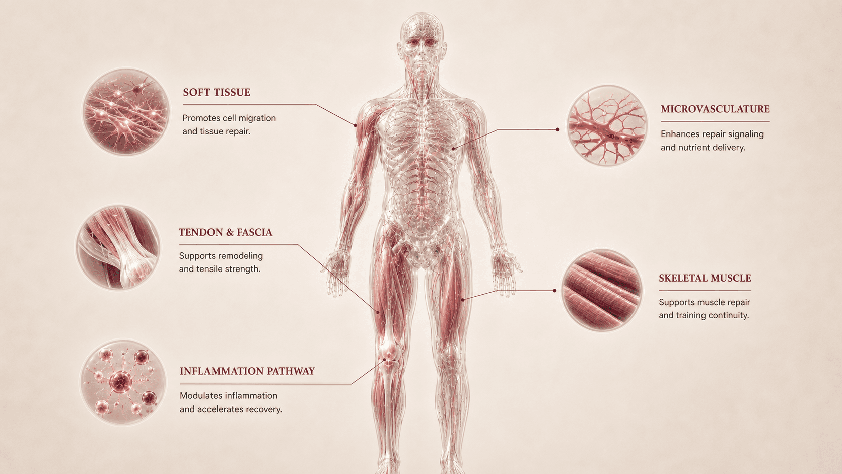 TB-500 anatomical canvas