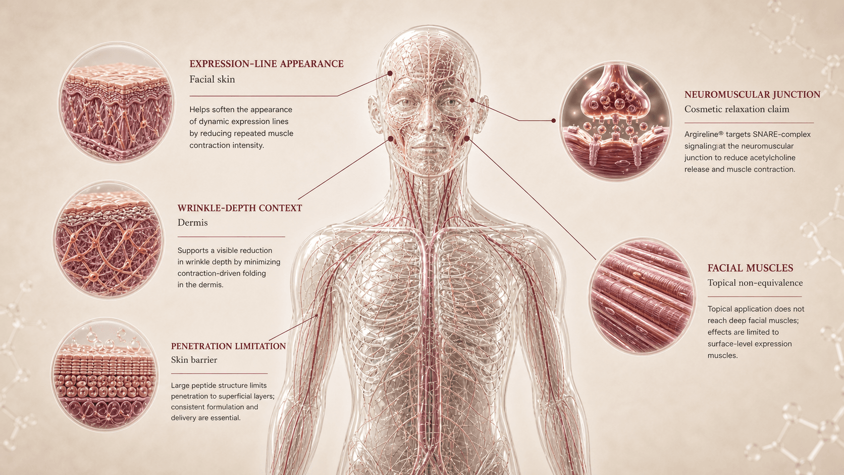 Argireline anatomical canvas