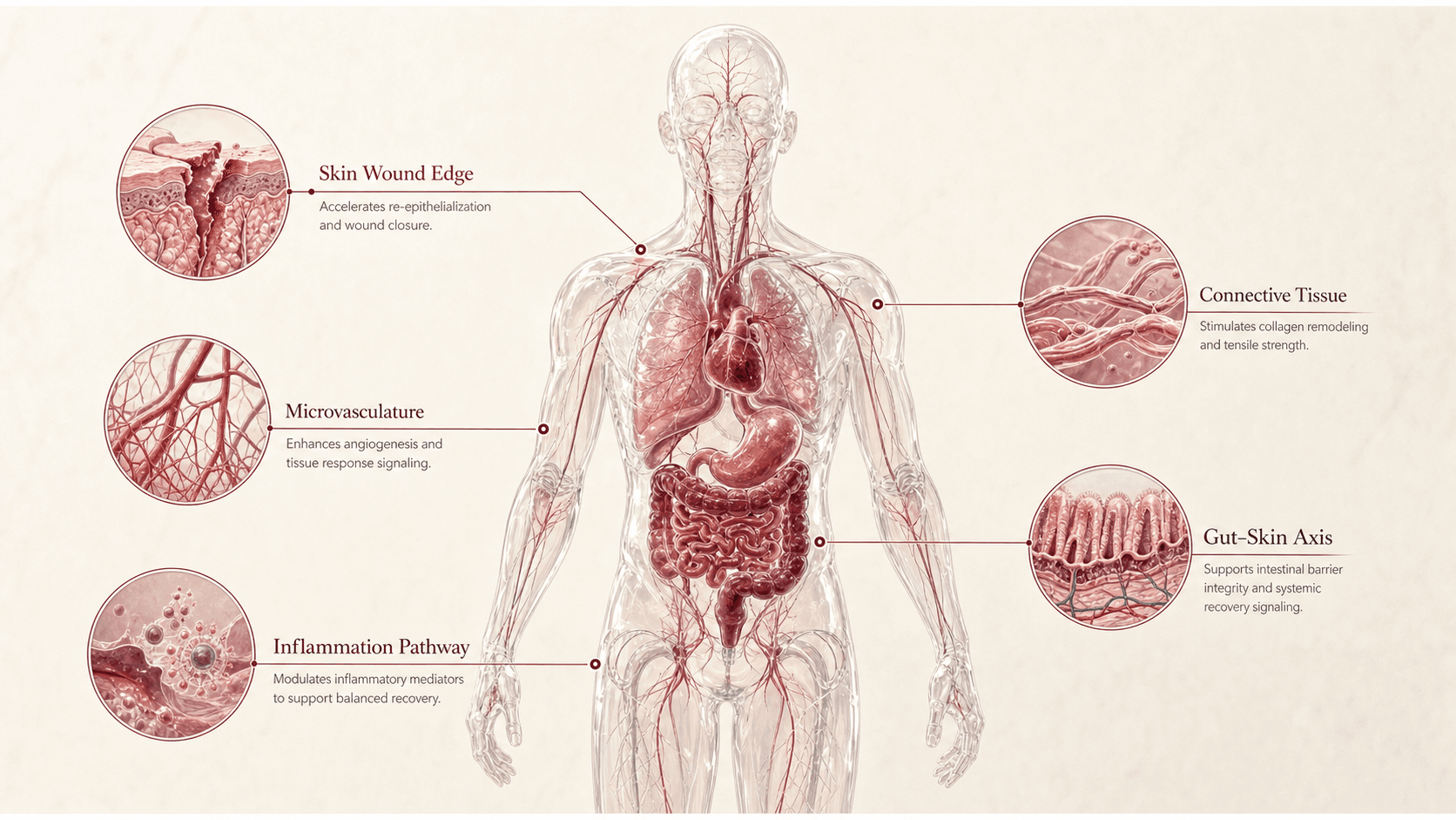 BPC-157 anatomical canvas