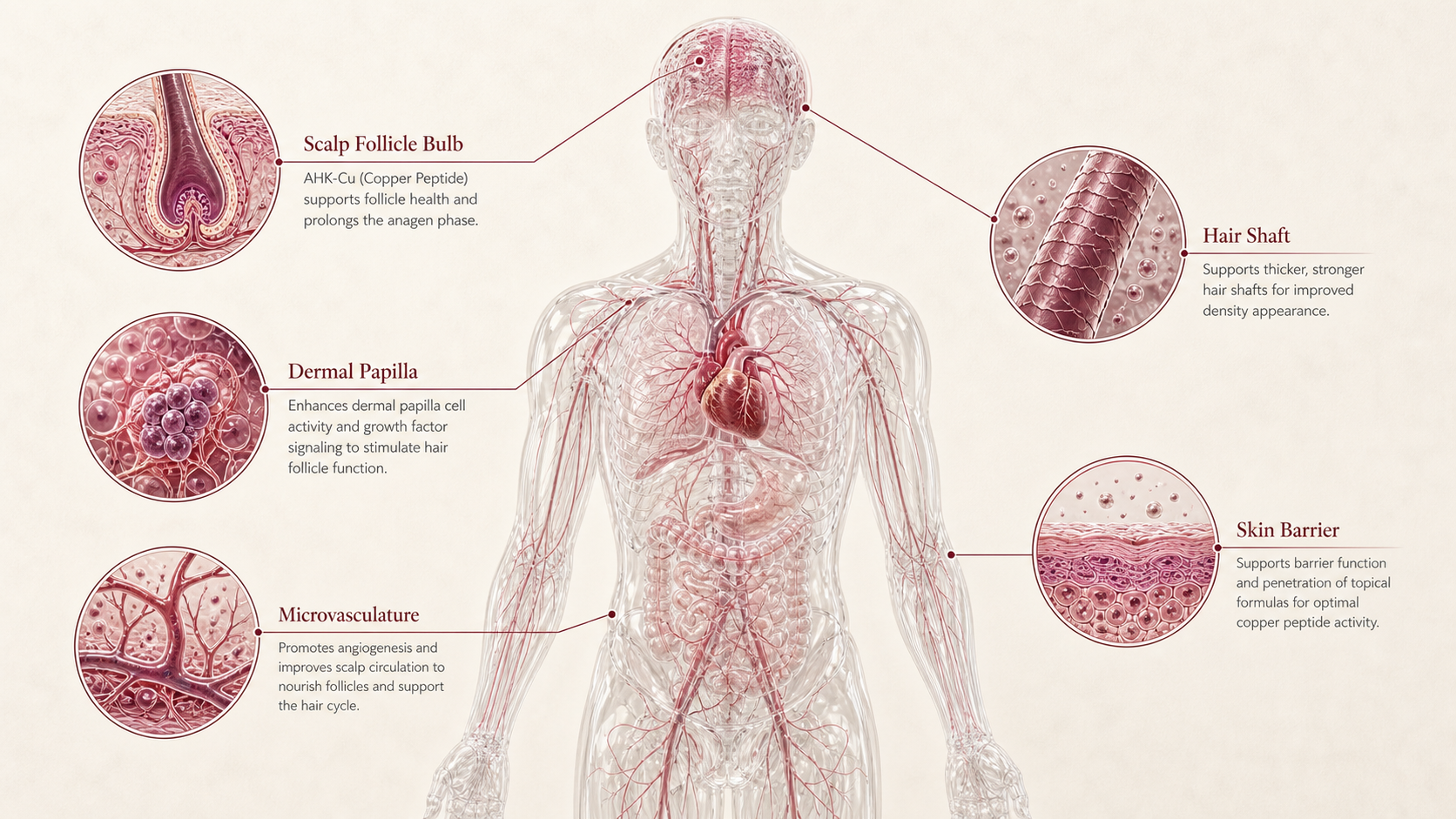 AHK-Cu concept canvas showing metabolic effect panels