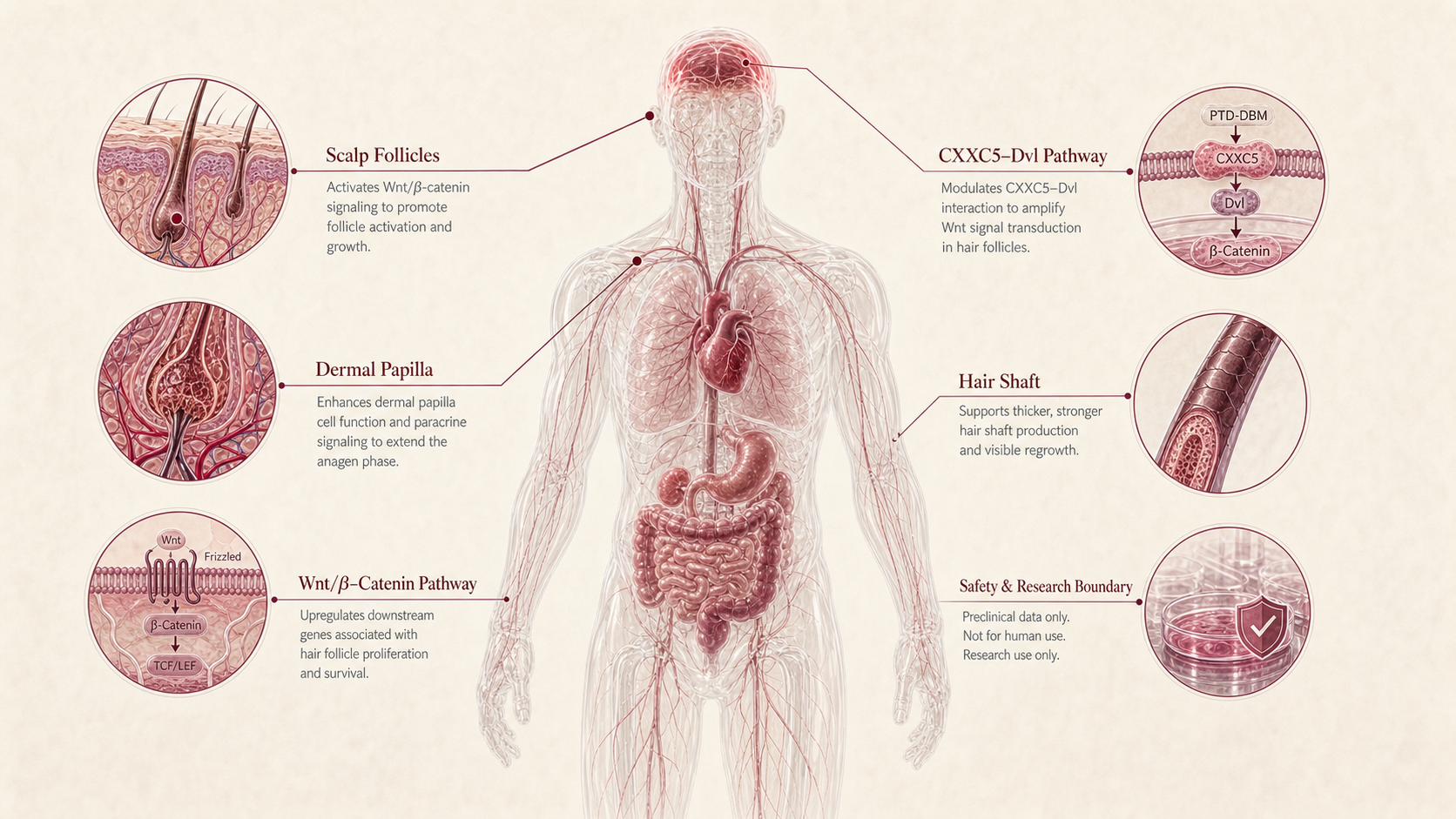 PTD-DBM concept canvas showing metabolic effect panels