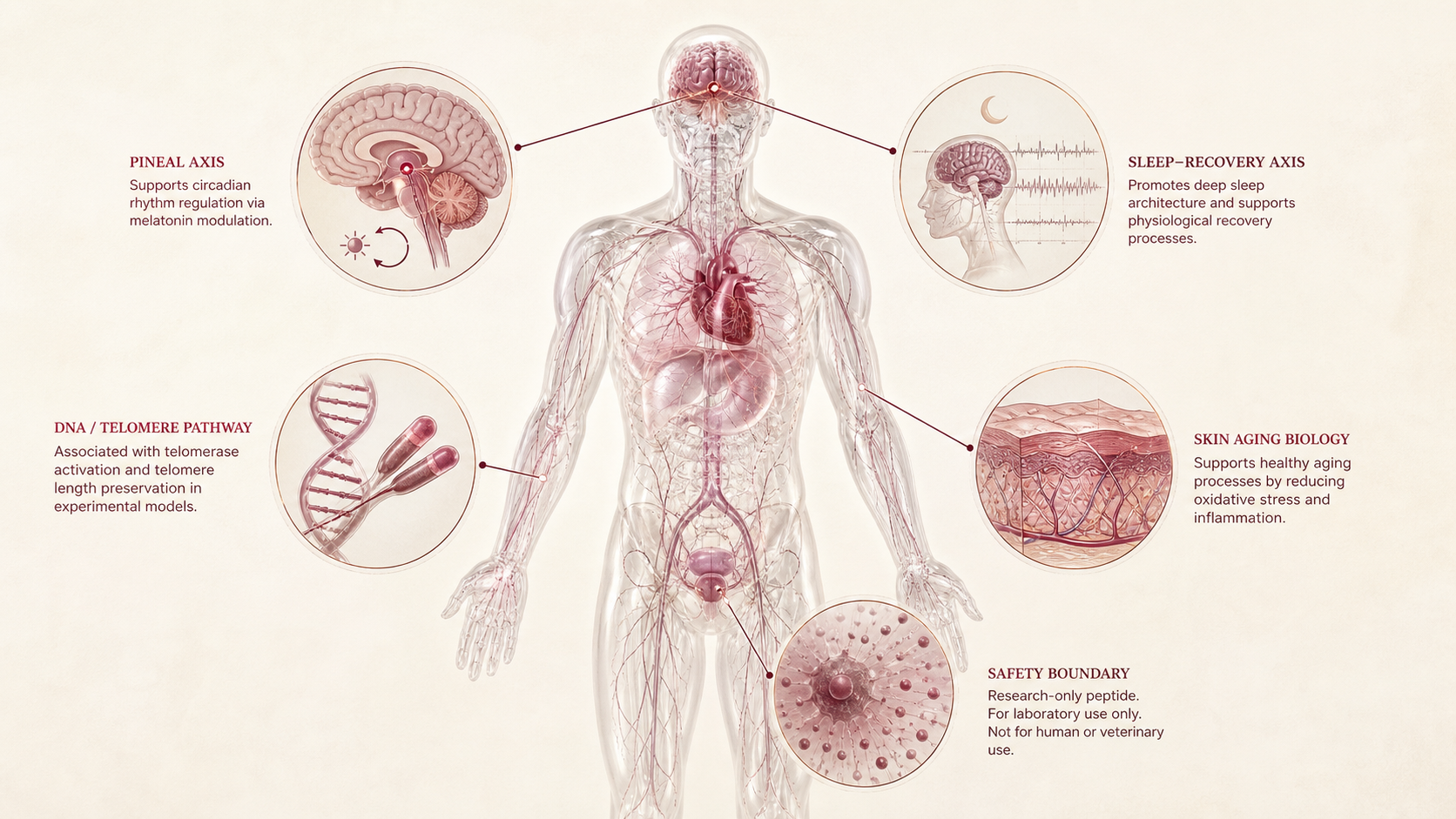 Epitalon / Epithalon concept canvas showing metabolic effect panels